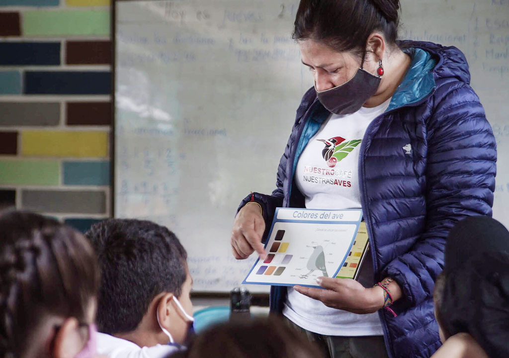  Learning process with the curriculum at a school in Colombia.